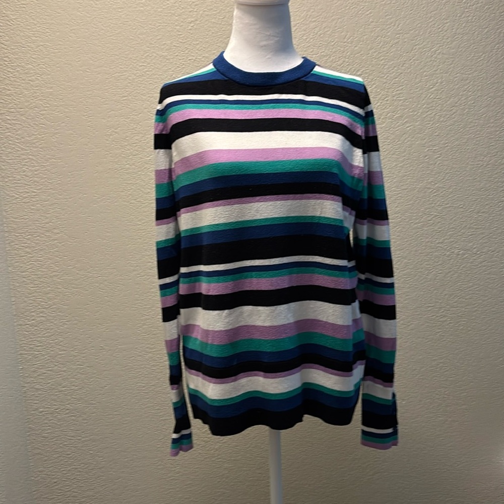 Halogen sweater with button details on sleeves. Size large